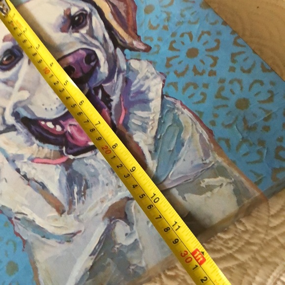 🦮 Norman Lab on canvas textured painted look print - Picture 6 of 10